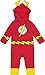 Warner Bros. Justice League Flash Toddler Boys' Hooded Costume Coverall & Cape (3T)