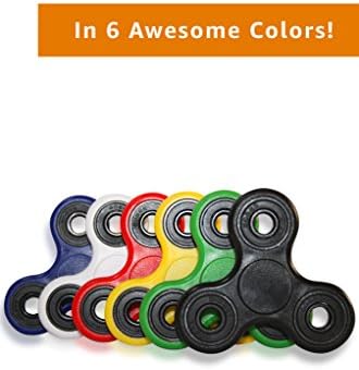 Wedual Premium Quality Tri EDC Fidget Spinner, Available in 6 Colors! Best Fidget Hand Spinner Toy With Ultra Fast 2-3+ Min Spintime! ADHD, Autism, Anxiety And Stress Reliever For Kids And Adults!