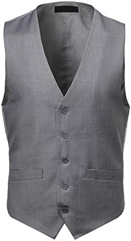 Contemporary Classic Fit Stylish Contrast Vest Gray Size 44R
