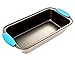Bakeware Set -Premium Nonstick Baking Pans -Set of 5- Includes a Pie Pan, Square Cake Pan, Baking Pan, Bread Pan, Cup Cake Pan with Blue Silicone Hnadles By Intriom