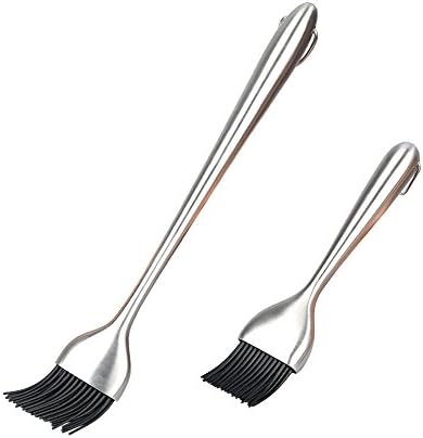 Plataplus Silicone Basting and Pastry Brush w/ Stainless Steel Handle, Set of 2