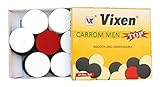 Vixen Carrom Men Top Heavy Duty Plastic Coins Set Of 21 4 Mm Thickness