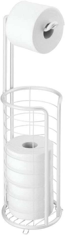 Amazon Com Mdesign Modern Metal Freestanding Toilet Paper Roll