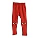 Shouhengda Kid Girl Winter Rabbit Printed Leggings Warm Fleece Pants