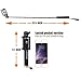 Selfie Stick, LIANSING Monopods Wired Self portrait stick One-piece U-Shape ultra compact Foldable and Extendable Self-Stick with waterproof Bag for iPhone6 6s 6plus 5s SE Samsung S7 S6 Black