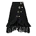 Dressation Women's Punk Gothic Black Party Gypsy Skirt