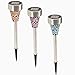 3Pack Mosaic Solar Lights Outdoor Sogrand 3 Color Mosaic Lens Solar Garden Lights,Solar Pathway Lights Solar Walkway Lights Solar Path Lights Solar Landscape Lights
