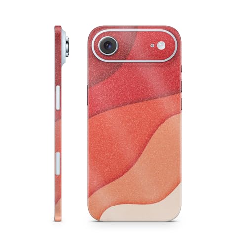 Glossy Glitter Phone Skin Compatible with Apple iPhone Air - Papercraft Red - P…