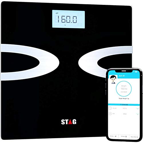 Digital Body Fat Scale - Best Smart Wireless - Weight - Bathroom - Body Composition Analyzer with iOS and Android App for Body Weight - Fat - Water - Bmi - Muscle Mass - 396lbs