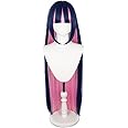 SisiruKou Anime Blue Pink Mix Colors Long straight hair Wigs for Women Halloween Cosplay Costume Wig