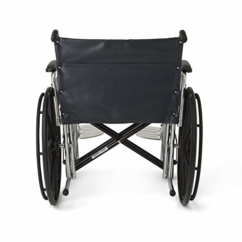 Medline Excel ExtraWide Bariatric Wheelchair, 24 Wide Seat, Desk