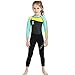 Dark Lightning Kids Wetsuit Full Thermal Suit, Grils, Blue, Size Kids M size
