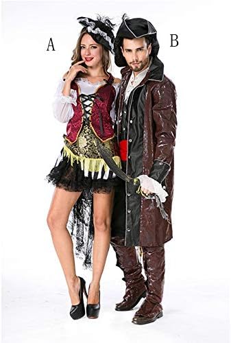 Amazon コスチューム ハロウィン衣装 コスプレ カップル 海賊 変装 レディース メンズ Halloween コスプレ衣装 ペアルック パイレーツ 仮装 パーティー F メンズ コスプレ 仮装 通販