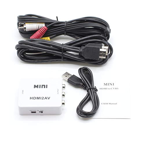 THE CIMPLE CO - HDMI to RCA Converter (Digital to Analog Converter) - Converts from HDMI - Does not Work in Reverse - UP CONVERTS - White Kit