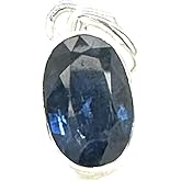 Natural Royal Blue Kyanite 925 Solid Sterling Silver Pendant 18mm