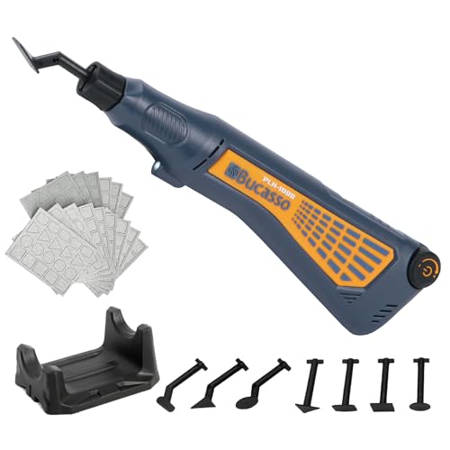 Bucasso Cordless Pen Sander, Variable Speed and USB Charging with LED Light, Multi-purpose Power Tool for Sanding, Polishing, Finishing, DIY Crafts (Blue)