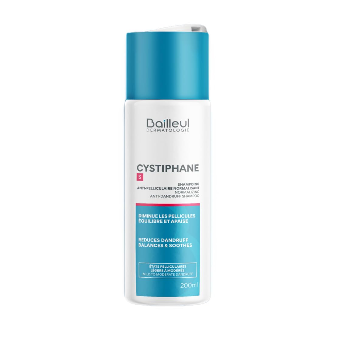 Bailleul | CYSTIPHANE S | Anti-Dandruff Shampoo | Light to Moderate Scalp Flaking | Balances & Soothes | 200 ml