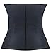 Pandolah Sport Latex Steel Boned Compression Waist Training Cincher XS-6XL (US Size 10-12 (2XL), Latex Black-16)