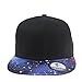 Connectyle Unisex Mens Fashion Cool Galaxy Brim Snapback Flat Bill Hat Adjustable Hip Hop Trucker Cap Blue