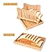 Kinwell Nature Bamboo Foldable Bread Slicer with Crumb Catcher Tray + 20 Bread Bags for Homemade Bread & Loaf Cakes, Thickness Adjustable,Thick & Thin Slices 1/3