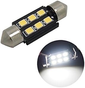 Lukien Super Bright 2835 Chipsets Aluminum CanBus Error Free 1.41'' 36mm DE3175 DE3021 DE3022 6428 7065 LED Festoon Car Interior Door Map Dome Lights Xenon White 12V(Pack of 4)