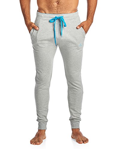 Balanced Tech Men's Jersey Knit Jogger Lounge Pants - Ottoman Ribbed LH Grey - Large