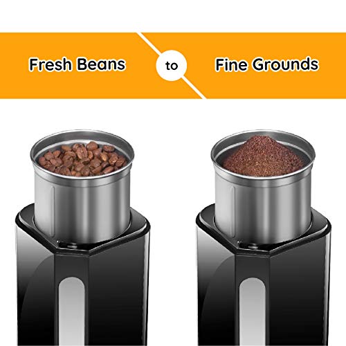 image for New House Kitchen Blade Coffee Grinder, 250-Watt Electric Mill, Freshl
