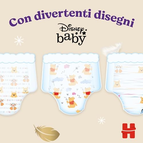 Extra Care, Pannolini Taglia 6 (15-25 Kg), Mutandina traspirante, Design Winnie The Pooh, Pacco Scorta, 88 Pz