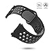 UMTELE for Fitbit Ionic Band, Two-Toned Perforated Replacement Strap Breathable Accessory Wristband with Quick Lock&Release Buckle for Fitbit Ionic Smart Watch (Large(6.7-8.1 in), Black Gray)