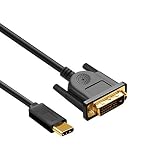 USB-C to DVI Cable 6ft/1.8m, Smolink USB Type C/Thunderbolt 3 to DVI-D Adapter Cable 1080P for 2017/2016 MacBook Pro, 2017iMac, Samsung Galaxy S8/S8+, ChromeBook Pixel