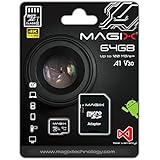 Micro SD Card MAGIX 4K Series Class10 V30 + SD Adapter UP to 100MB/s (64 GB)