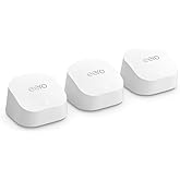 Amazon eero 6+ mesh wifi system - Supports internet plans up to a Gigabit, Coverage up to 4,500 sq. ft., Connect 75+ devices,