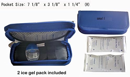 CHILLPACKS Eye Drops Cooler Case - with 2 pieces Ice Gel Pack (Blue-S)