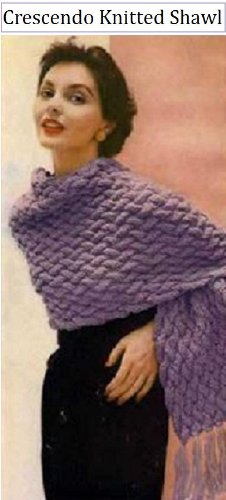 CRESCENDO SHAWL - Vintage 1950's Knitting Pattern ~ Kindle Book / Ebook Download (e-book, knit, knitted, stole, yarn, craft, women, girl, clothing)