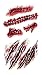 10pcs Fake Bloody Wound Stitch Scar Scab Waterproof Temporary Tattoo Sticker Halloween Masquerade Prank Makeup Props (10pcs S165)