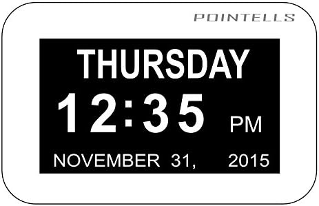 Pointells Extra-Large Digital Calendar Day Clock