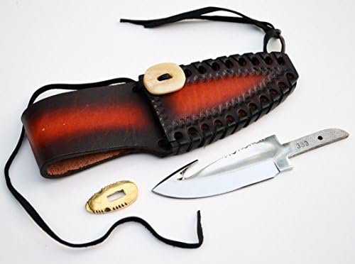Whole Earth Supply 4inch Guthook Blade Blank Sheath Knife Making Knives Custom Kit Gut Hook Hunting