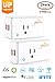Jinvoo Wi-Fi Smart Plug Wireless Outlet 16A with 2 USB Ports, 2 pack, Remote Control Your Devices, No Hub Required, Works with Alexa and Google Assistant