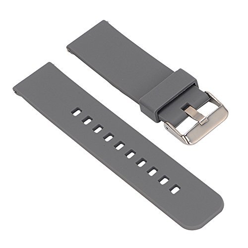 Samsung SM-R380/LG-W100/MOTO 360 watch band - TOOGOO(R)22mm silicone sports watch band for Samsung SM-R380/LG-W100/MOTO 360 Gray