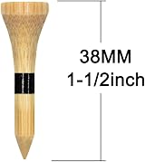 Zivisk Bamboo Golf Tees 38mm 100 Count 1-1/2 inch Natural Color view 2