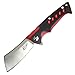 Eafengrow EF78 Folding Pocket Knife D2 Blade and G10 Handle with Clip Ball Bearing EDC Tool for Outdoor Rescue Survival (EF78-red)