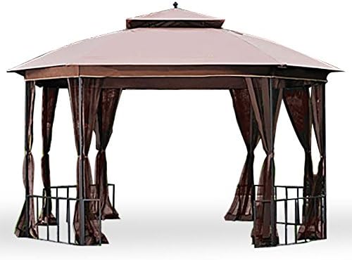 Garden Winds Lcm1153b Catalina Gazebo Replacement Canopy Beige Amazon Sg Lawn Garden