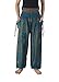 Lannaclothesdesign Women's Smocked Boho Flowers Eye Yoga Harem Pants Regular Teal