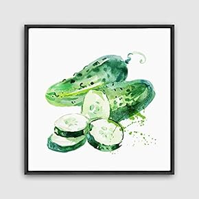 Framed Canvas Wall Art Vegetables Theme Design Canvas Prints Home Artwork Decoration for Living Room,Bedroom - 16x16 inches