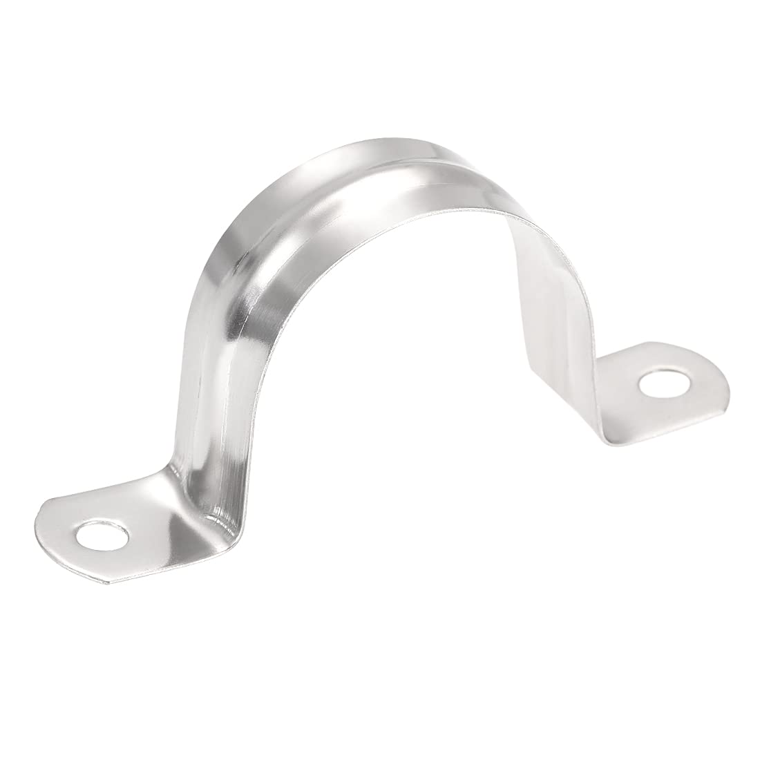 sourcing map 42mm/1.65" Rigid Pipe Strap, 2 Hole Tube Straps 201 Stainless Steel Tension Tube Clip Clamp 8pcs