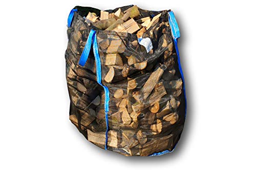 dm-Folien Holz Big Bag 100x100x160cm I 1 Stück I SWL 1.000 kg I Robuster Big Bag Holz mit Netzgewebe & Sternenboden I Big Packs für Brennholz I stabil & wiederverwendbar – Bild 3