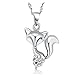 Shally Women's 18K Silver Plated Cubic Zirconia Solitaire Necklace Jewelry Gifts for her