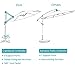 SUPERJARE 10 Ft Offset Hanging Umbrella, Crank Lift & 5 Lock Positions, 360° Rotation, Outdoor Patio Cantilever with Tilt Canopy - Beige