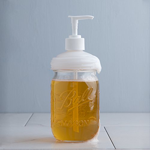 reCAP Mason Jars lid ADAPTA Dispenser Pump for Soap, Lotion, Condiments, Regular Mouth - Natural