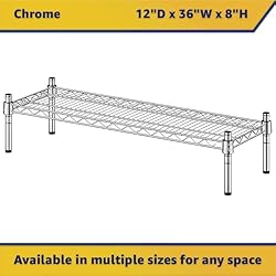 Zedfire 12" x 36" x 8" Chrome Wire Storage